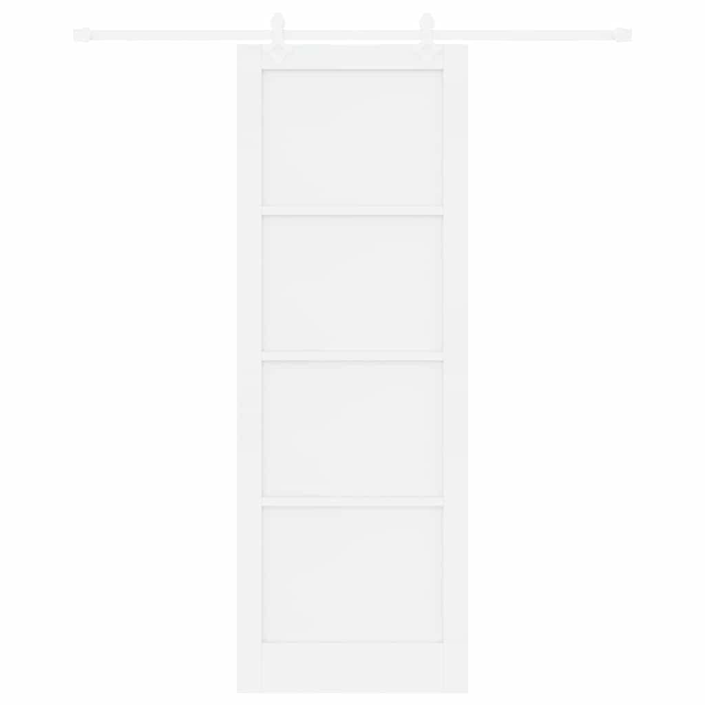Sliding Door White 32.7 x 91.4 in Solid pine wood and steel