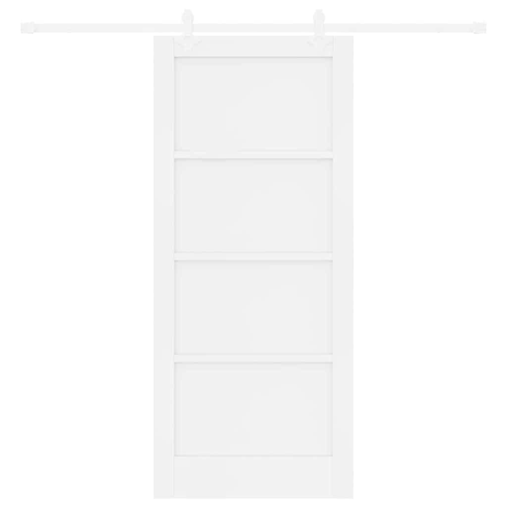 Sliding Door White 33.9 x 78.1 in Solid pine wood and steel