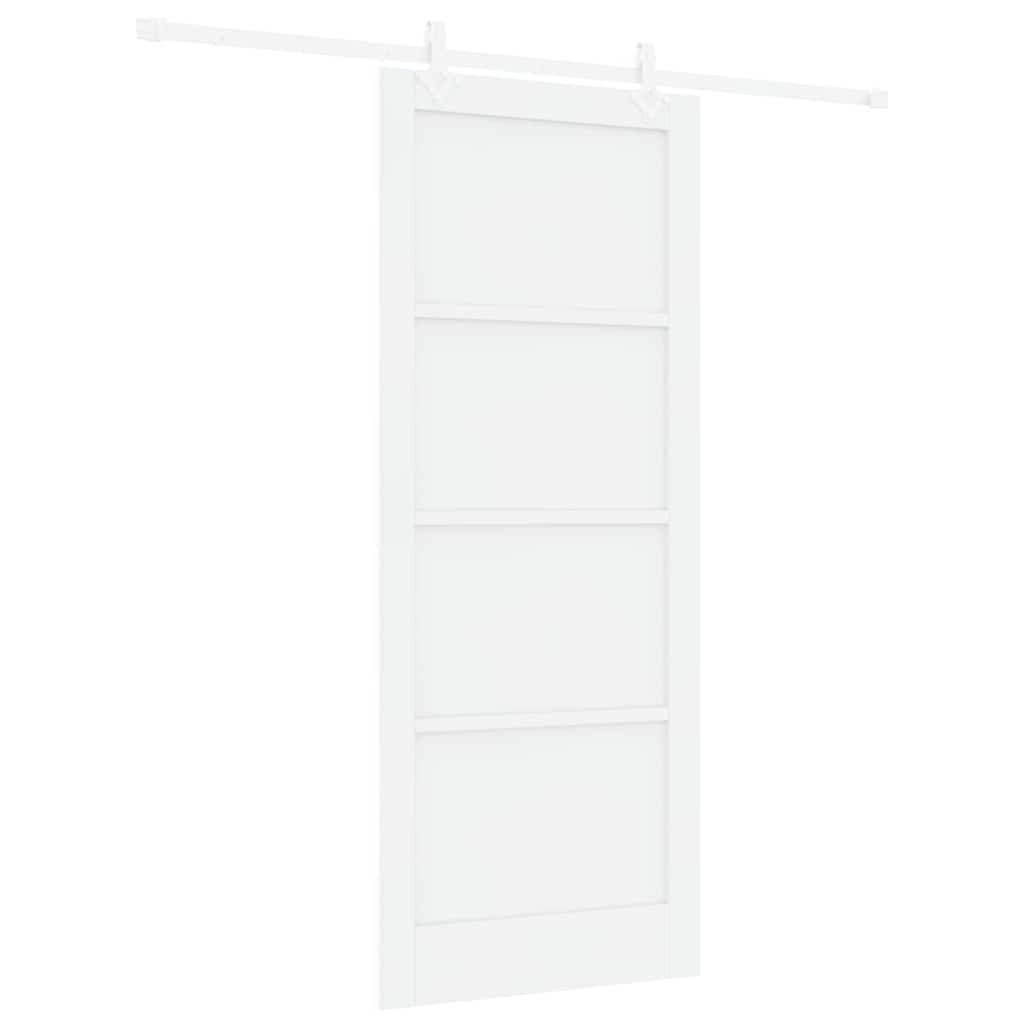 Sliding Door White 33.9 x 83.1 in Solid pine wood and steel