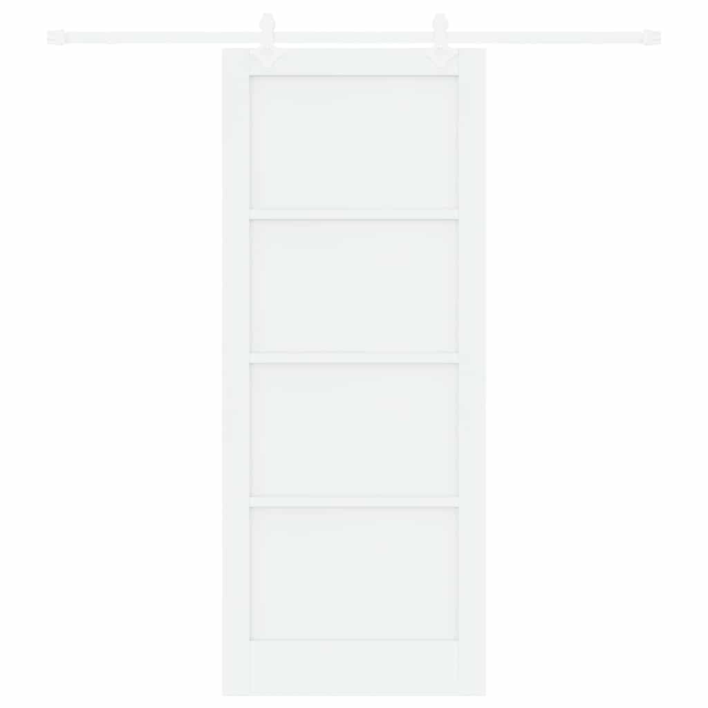 Sliding Door White 33.9 x 83.1 in Solid pine wood and steel