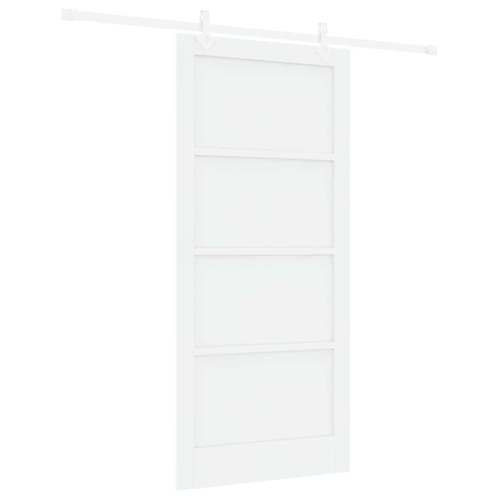 Sliding Door White 36.6 x 79.5 in Solid pine wood and steel