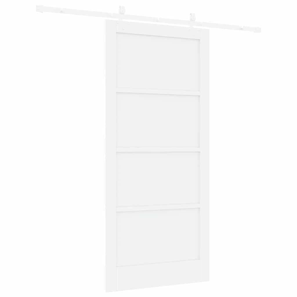 Sliding Door White 36.6 x 79.5 in Solid pine wood and steel