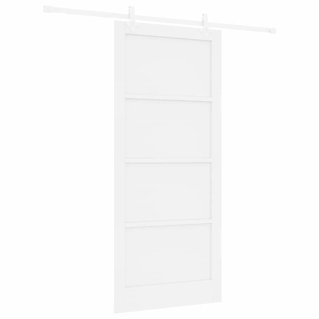 Sliding Door White 36.6 x 83.1 in Solid pine wood and steel