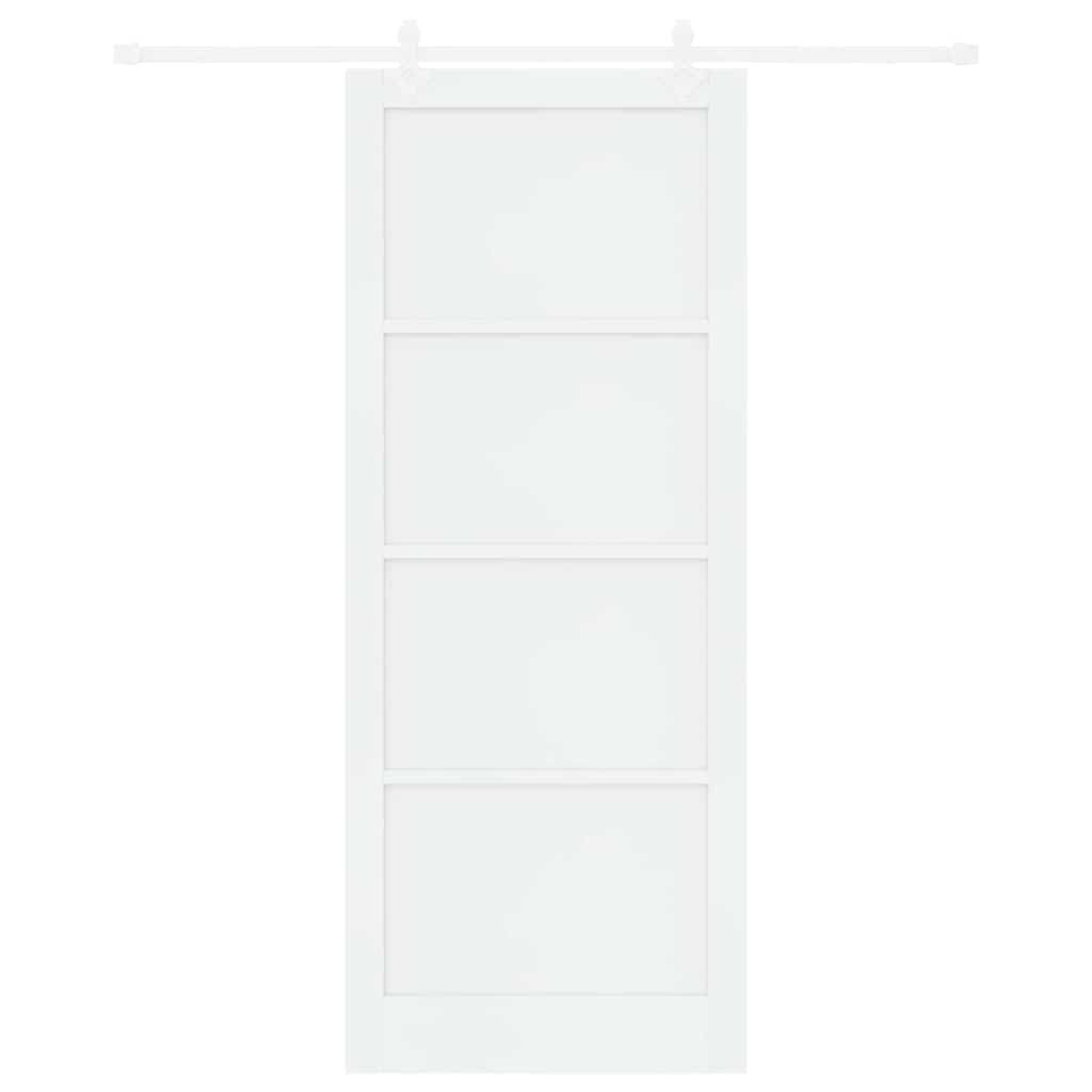 Sliding Door White 36.6 x 91.3 in Solid pine wood and steel