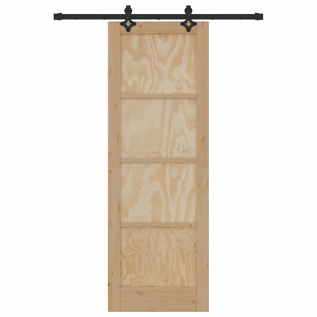 Sliding Door Set Other ORKDAL natural and black 28.9 x 83.1 in