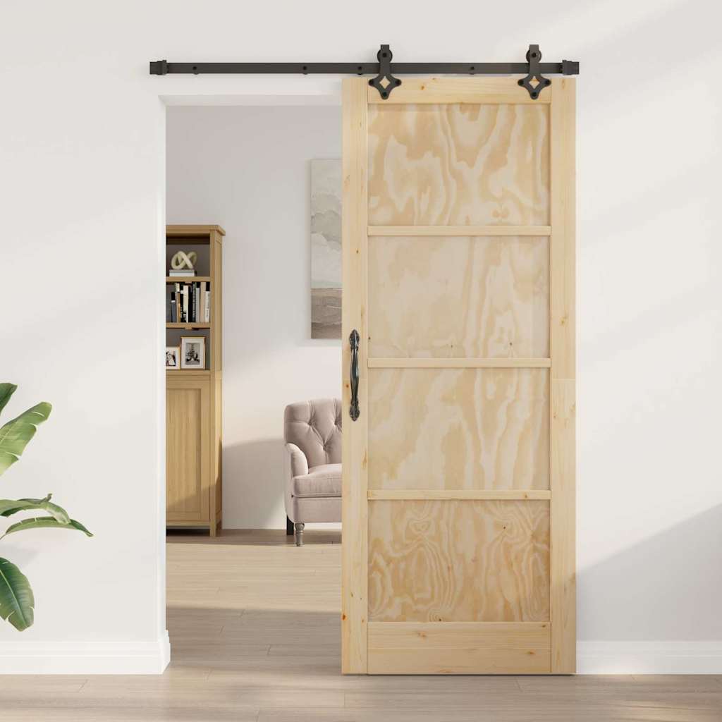 Sliding Door Set Other ORKDAL natural and black 32.7 x 83.1 in
