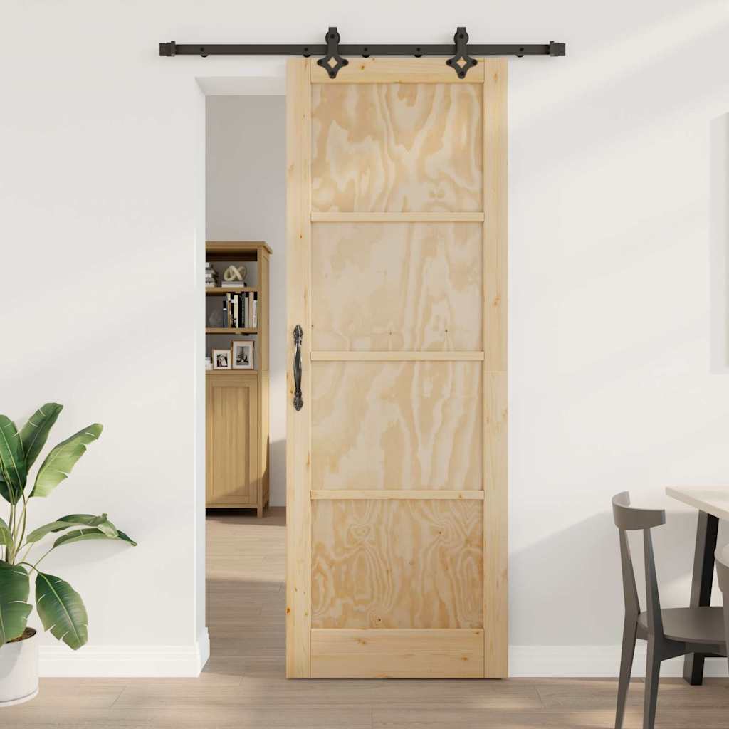 Sliding Door Set Other ORKDAL natural and black 32.7 x 91.4 in