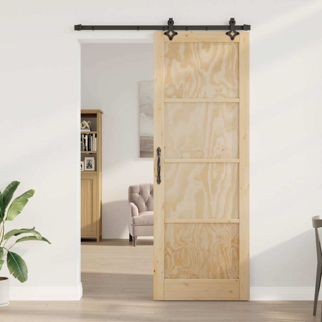 Sliding Door Set Other ORKDAL natural and black 32.7 x 91.4 in