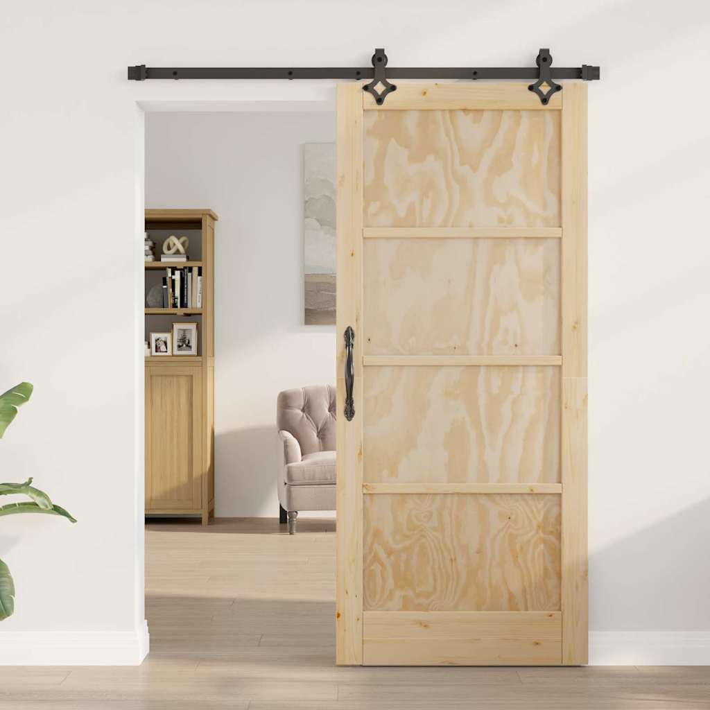 Sliding Door Set Other ORKDAL natural and black 33.9 x 78.1 in