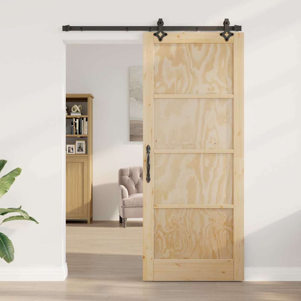 Sliding Door Set Other ORKDAL natural and black 33.9 x 83.1 in