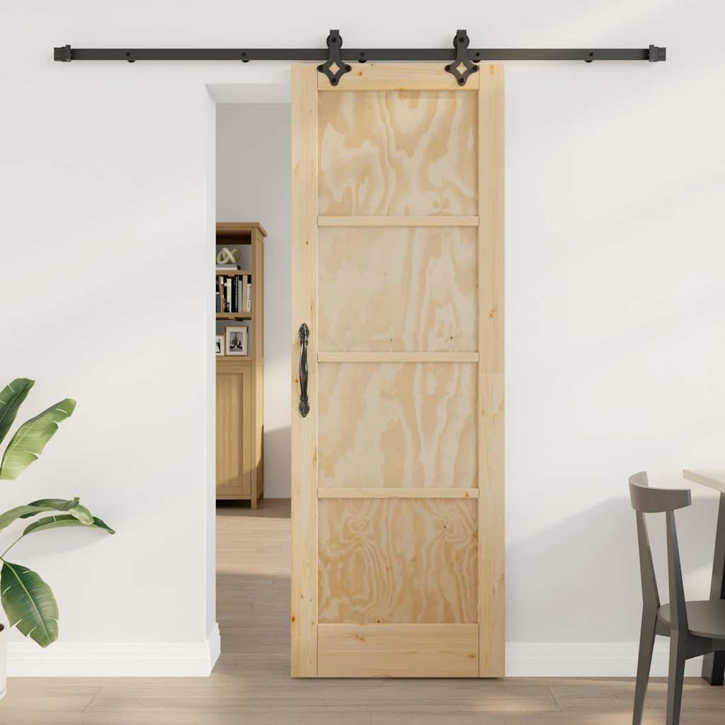 Sliding Door Set Other ORKDAL natural and black 28.9 x 83.1 in