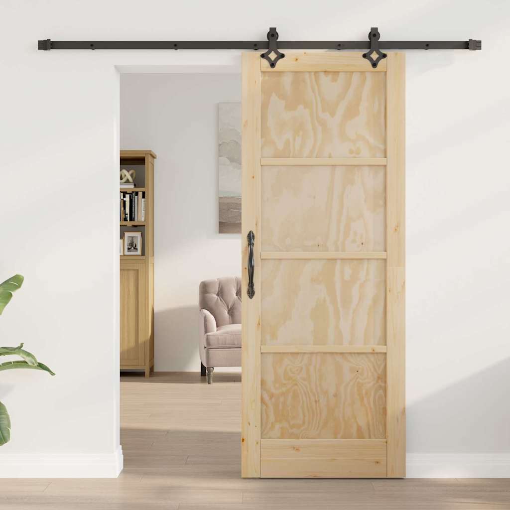 Sliding Door Set Other ORKDAL natural and black 30.7 x 79.5 in