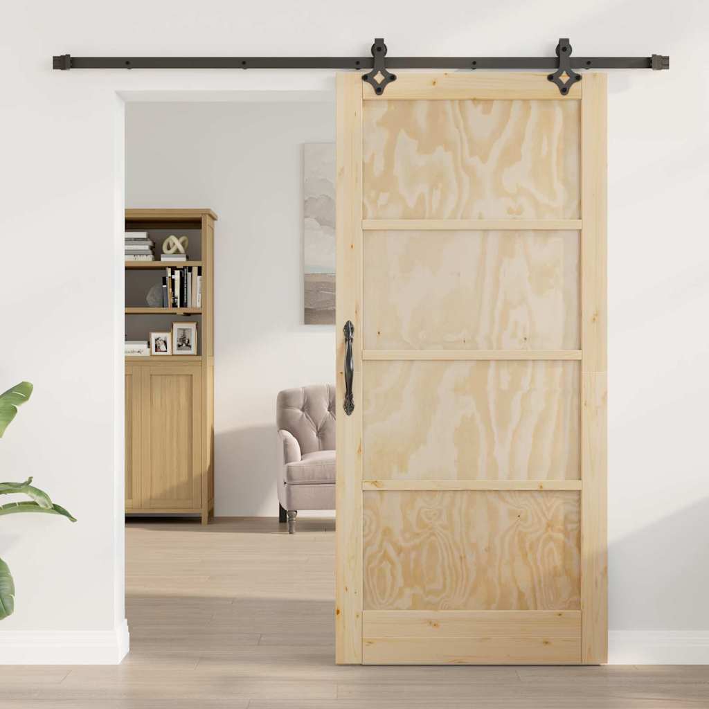 Sliding Door Set Other ORKDAL natural and black 36.6 x 79.5 in