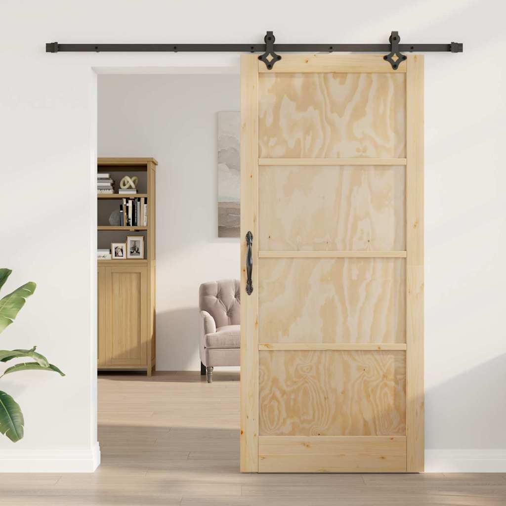 Sliding Door Set Other ORKDAL natural and black 36.6 x 83.1 in