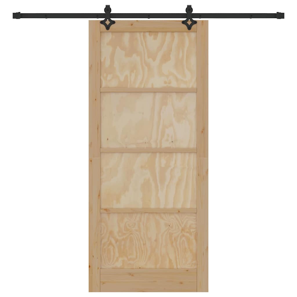 Sliding Door Set Other ORKDAL natural and black 36.6 x 83.1 in