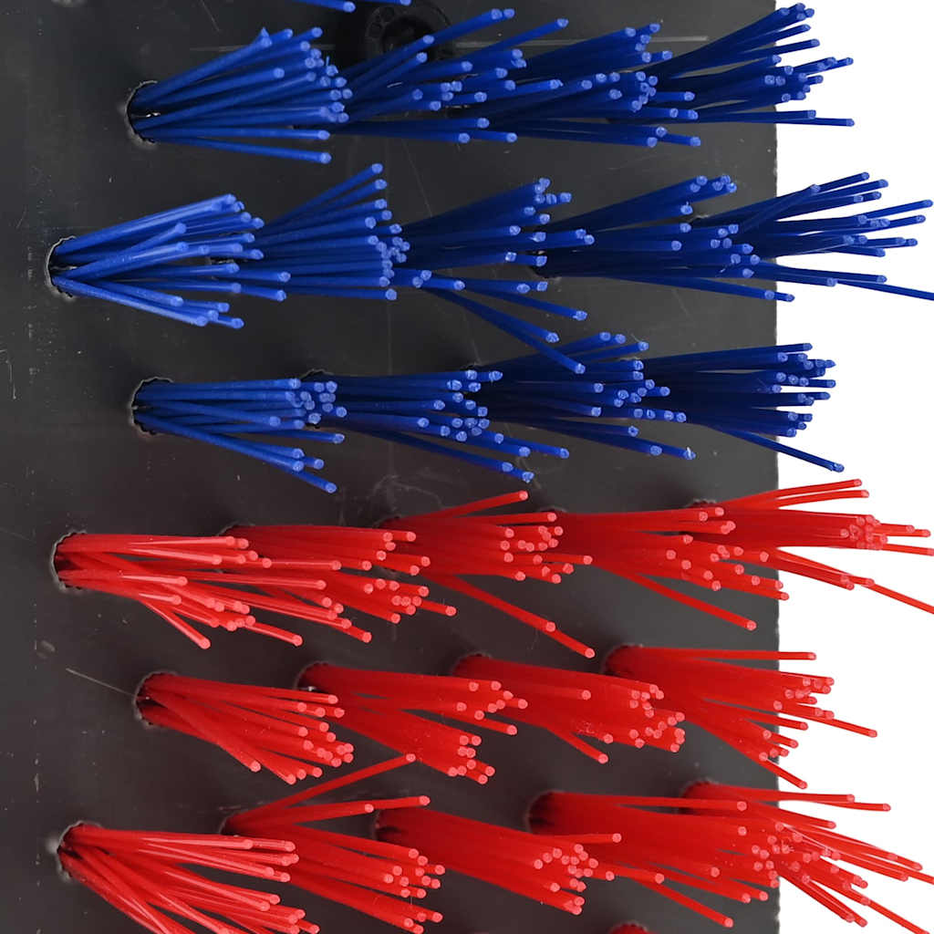 Cattle Brushes Red and Blue 84 x 10 x 91 cm Plastic and Steel