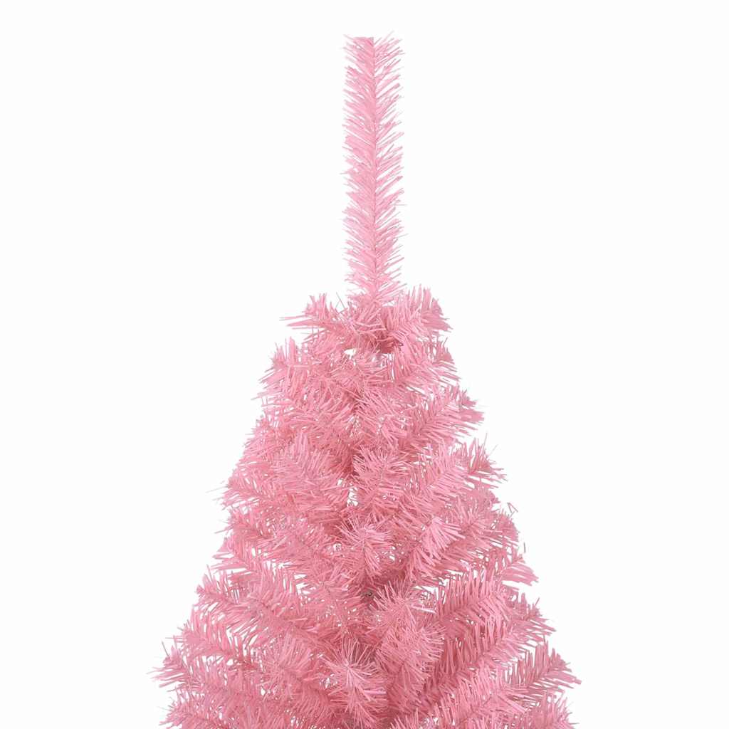Artificial Pre-lit Christmas Tree with 300 LEDs Pink 70.9" PVC