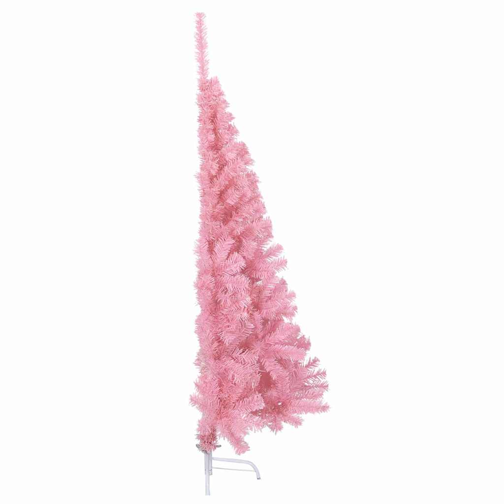 Artificial Pre-lit Christmas Tree with 300 LEDs Pink 70.9" PVC