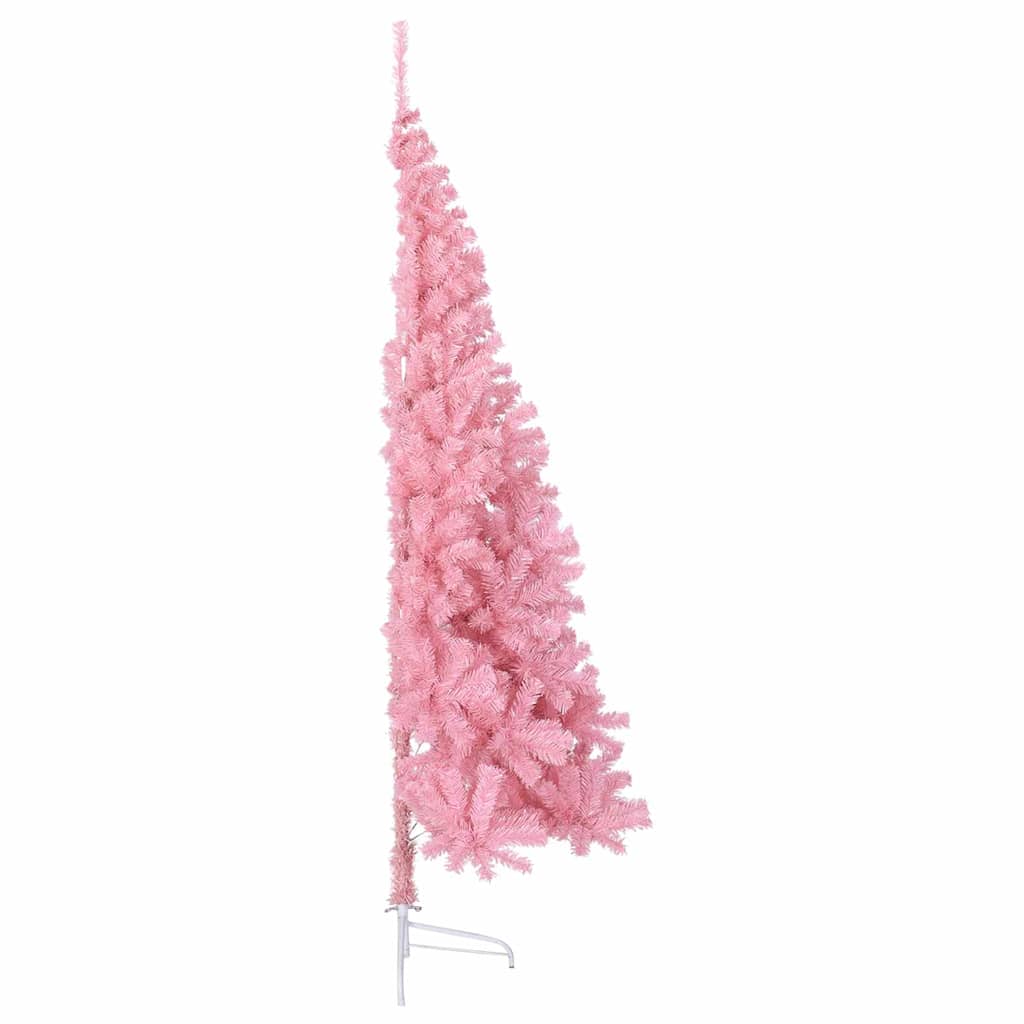 Artificial Pre-lit Christmas Tree with 300 LEDs Pink 82.7" PVC