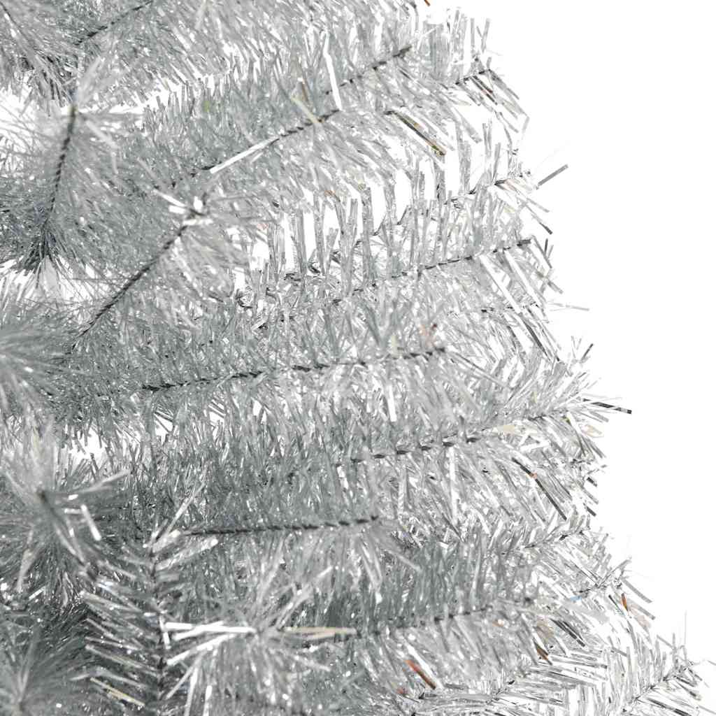 Artificial Pre-lit Christmas Tree Silver 82.7" PET