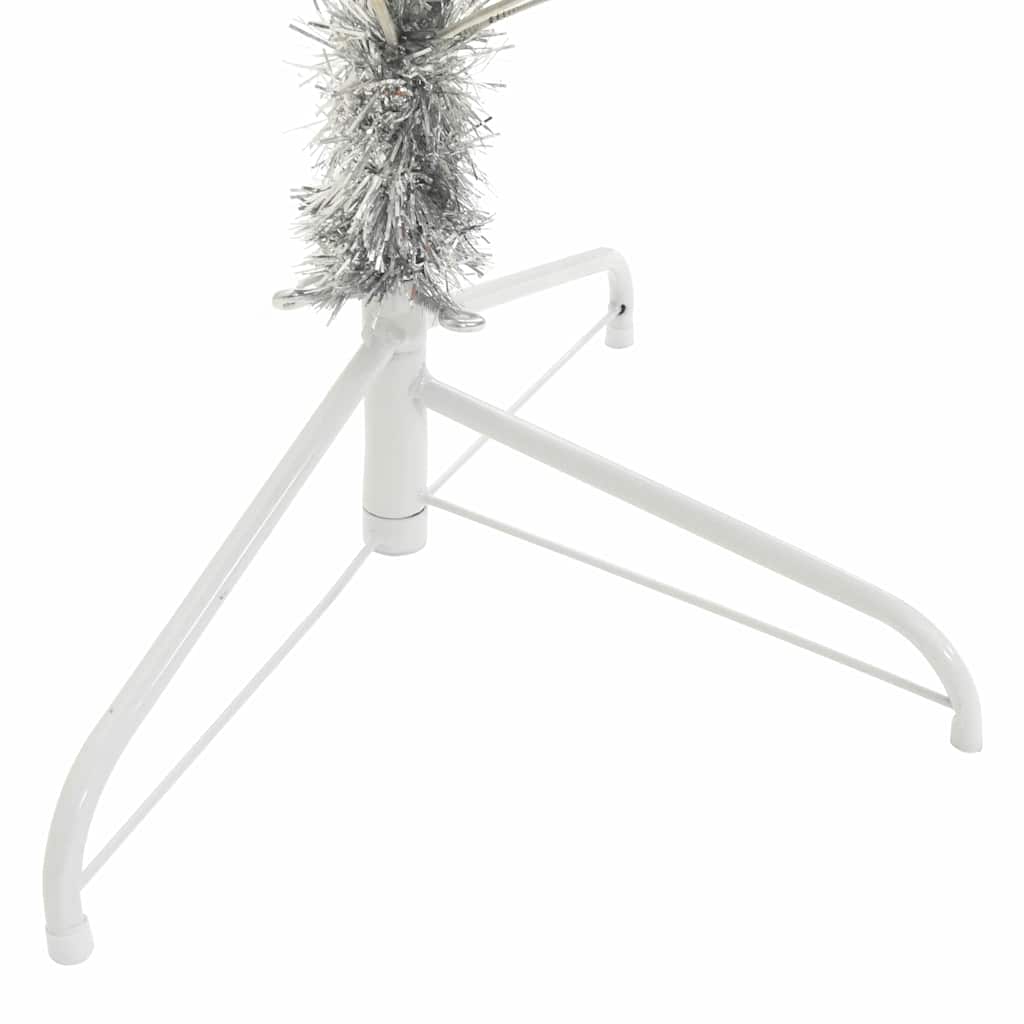 Artificial Pre-lit Christmas Tree Silver 82.7" PET