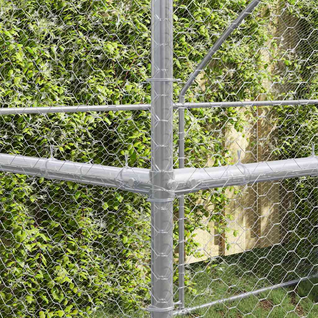 Chicken Cage Silver 400 x 200 x 198.5 cm Galvanized steel