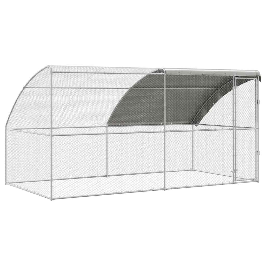 Chicken Cage Silver 400 x 200 x 198.5 cm Galvanized steel