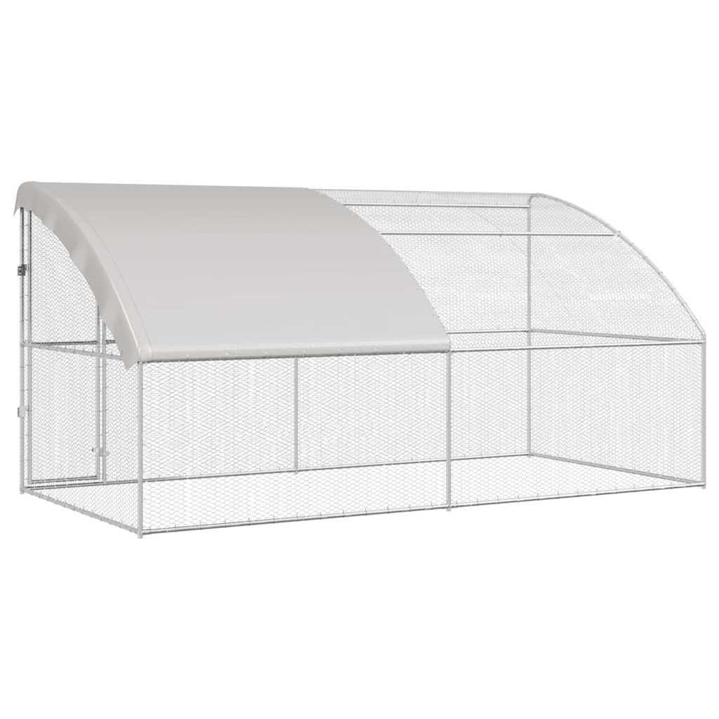 Chicken Cage Silver 400 x 200 x 198.5 cm Galvanized steel