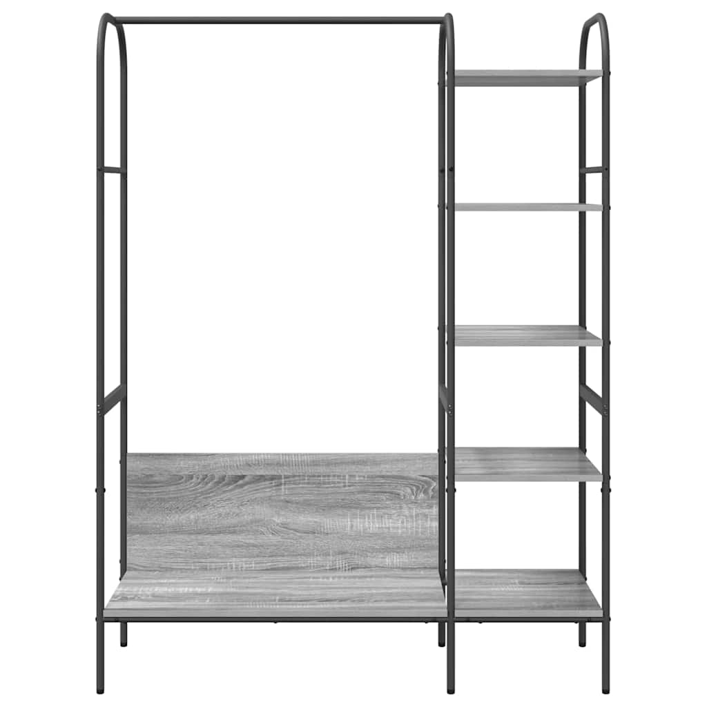 Clothes Rack with Shelf Gray 120 x 44 x 160 cm Engineered wood