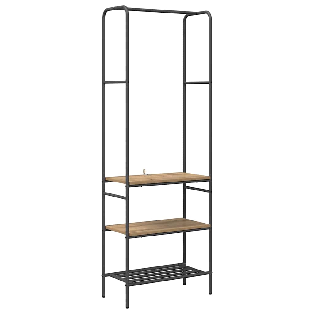 Clothes Rack with Shelves Other artisan oak 60 x 30 x 171 cm