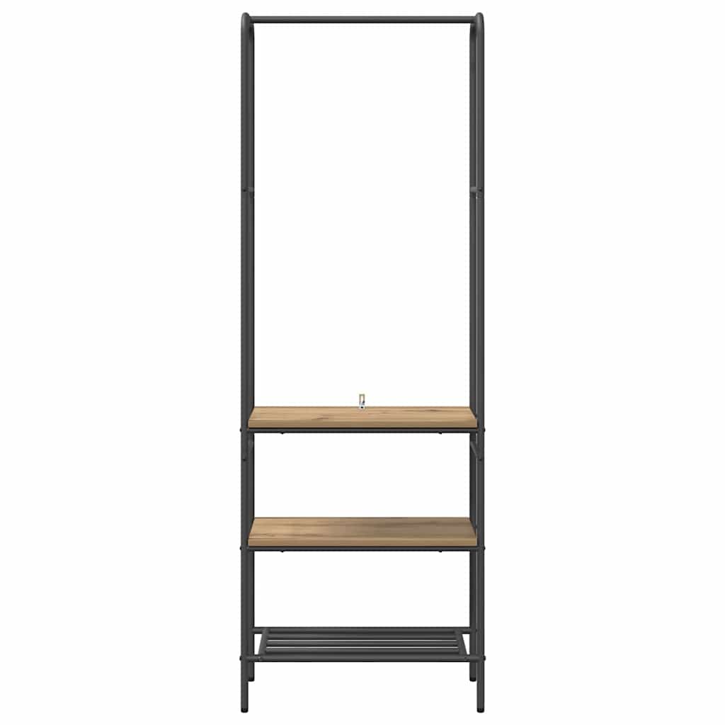 Clothes Rack with Shelves Other artisan oak 60 x 30 x 171 cm