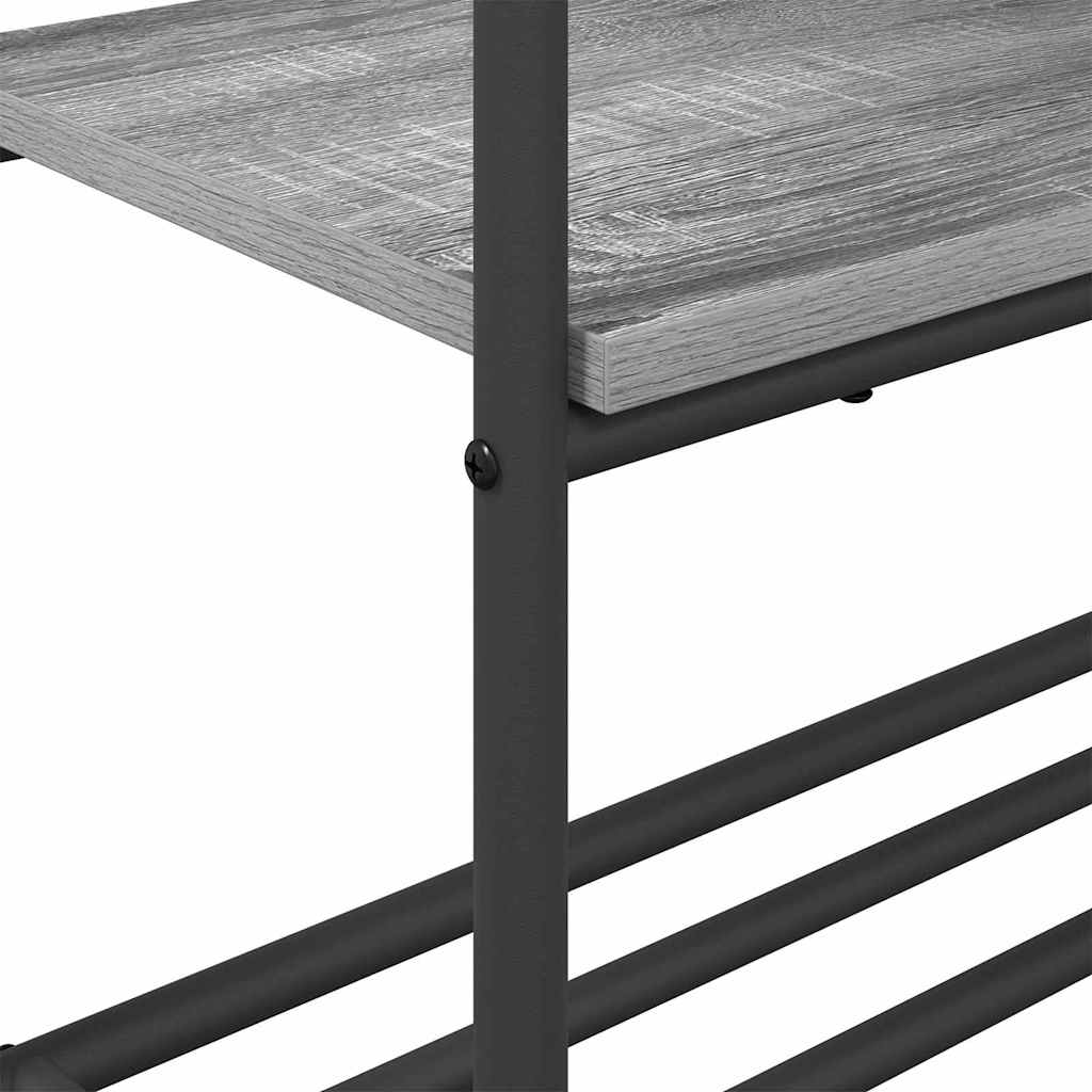 Clothes Rack with Shelves Grey sonoma 77 x 30 x 171 cm