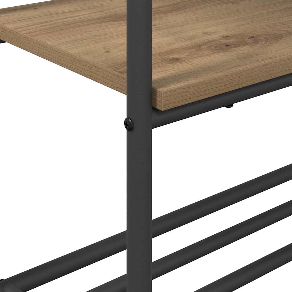 Clothes Rack with Shelves artisan oak 77 x 30 x 171 cm
