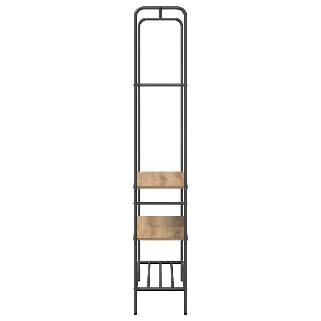 Clothes Rack with Shelves artisan oak 77 x 30 x 171 cm