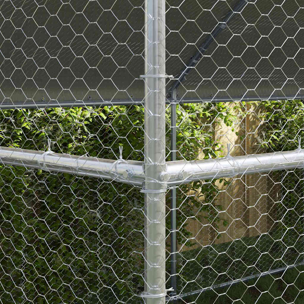 Chicken Cage Silver 400 x 200 x 198.5 cm Galvanized steel