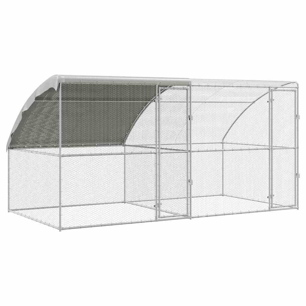 Chicken Cage Silver 400 x 200 x 198.5 cm Galvanized steel