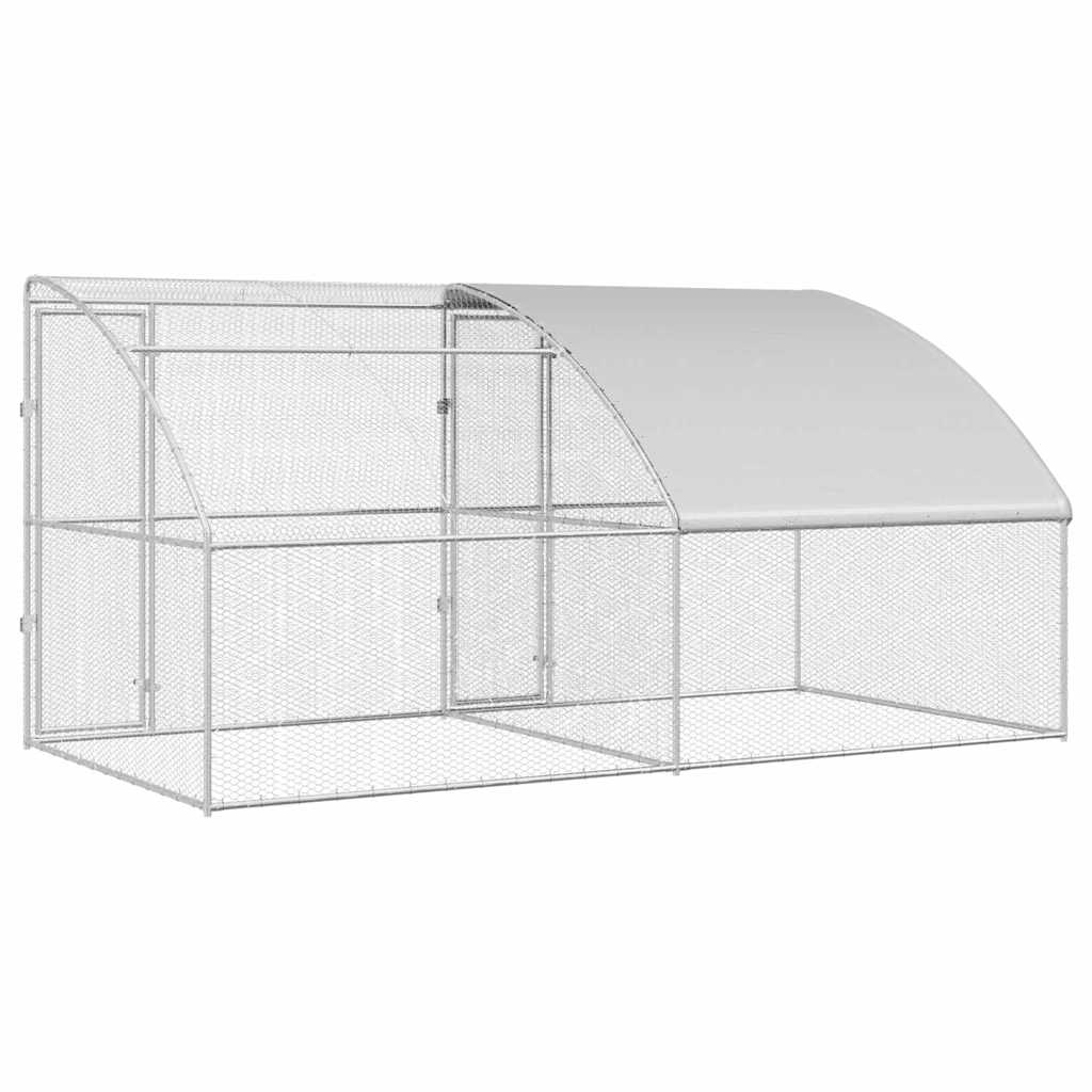Chicken Cage Silver 400 x 200 x 198.5 cm Galvanized steel