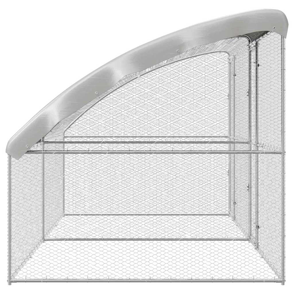 Chicken Cage Silver 400 x 200 x 198.5 cm Galvanized steel