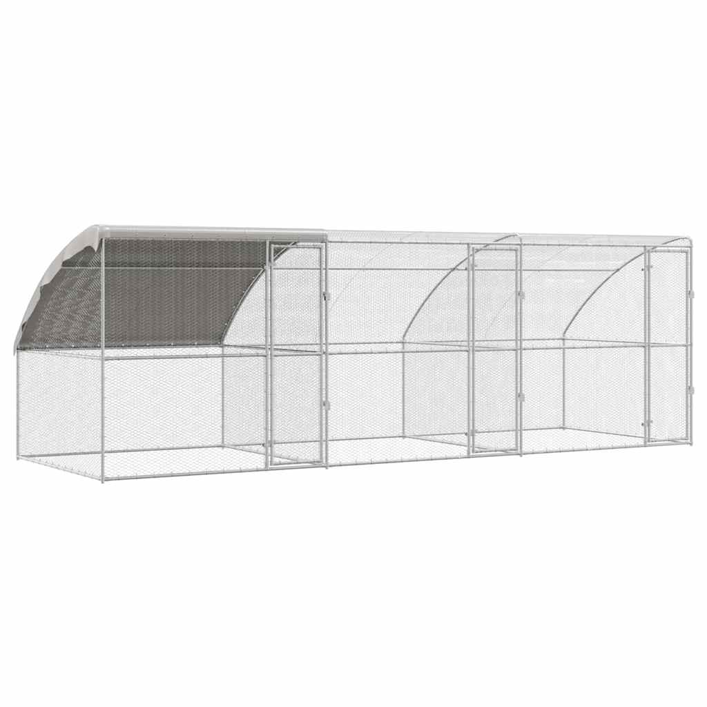 Chicken Cage Silver 600 x 200 x 198.5 cm Galvanized steel