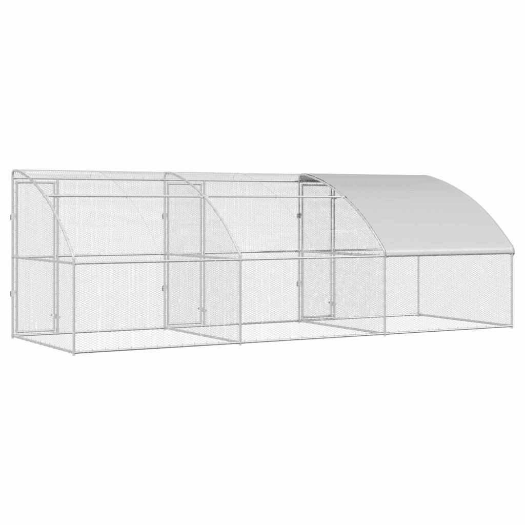 Chicken Cage Silver 600 x 200 x 198.5 cm Galvanized steel