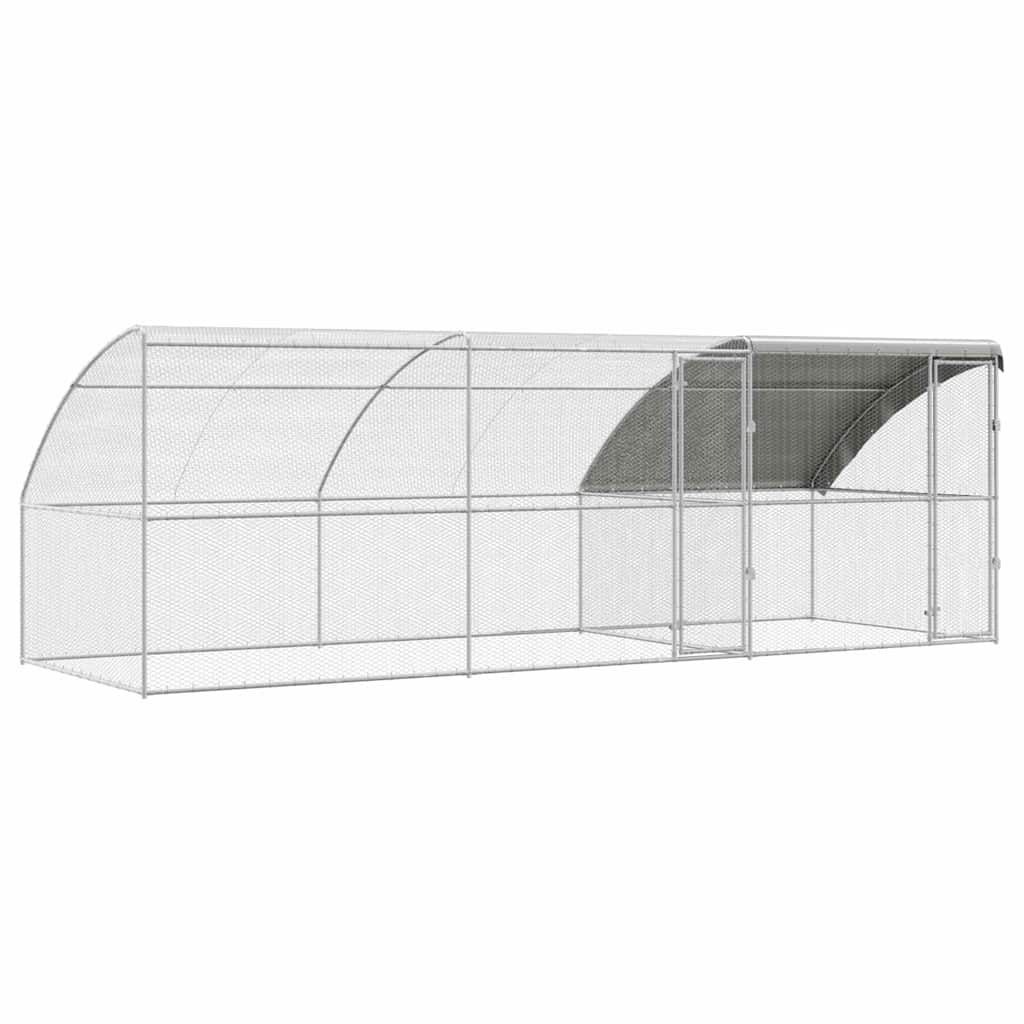 Chicken Cage Silver 600 x 200 x 198.5 cm Galvanized steel