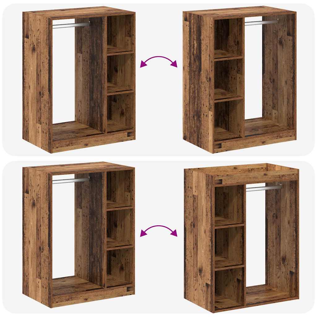 Wardrobe Old wood 30.3" x 18.9" x 40.2" Engineered wood