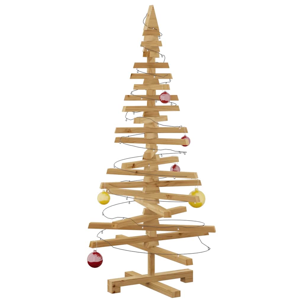 Wooden Christmas Tree with Stand Brown 47.2" Solid pine wood