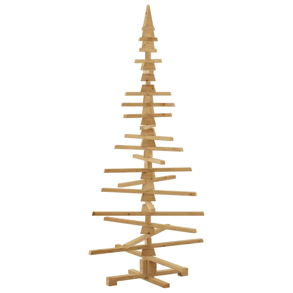Wooden Christmas Tree with Stand Brown 70.9" Solid pine wood