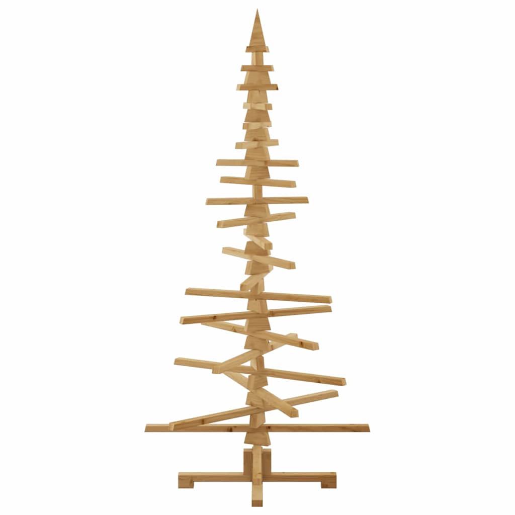 Wooden Christmas Tree with Stand Brown 70.9" Solid pine wood