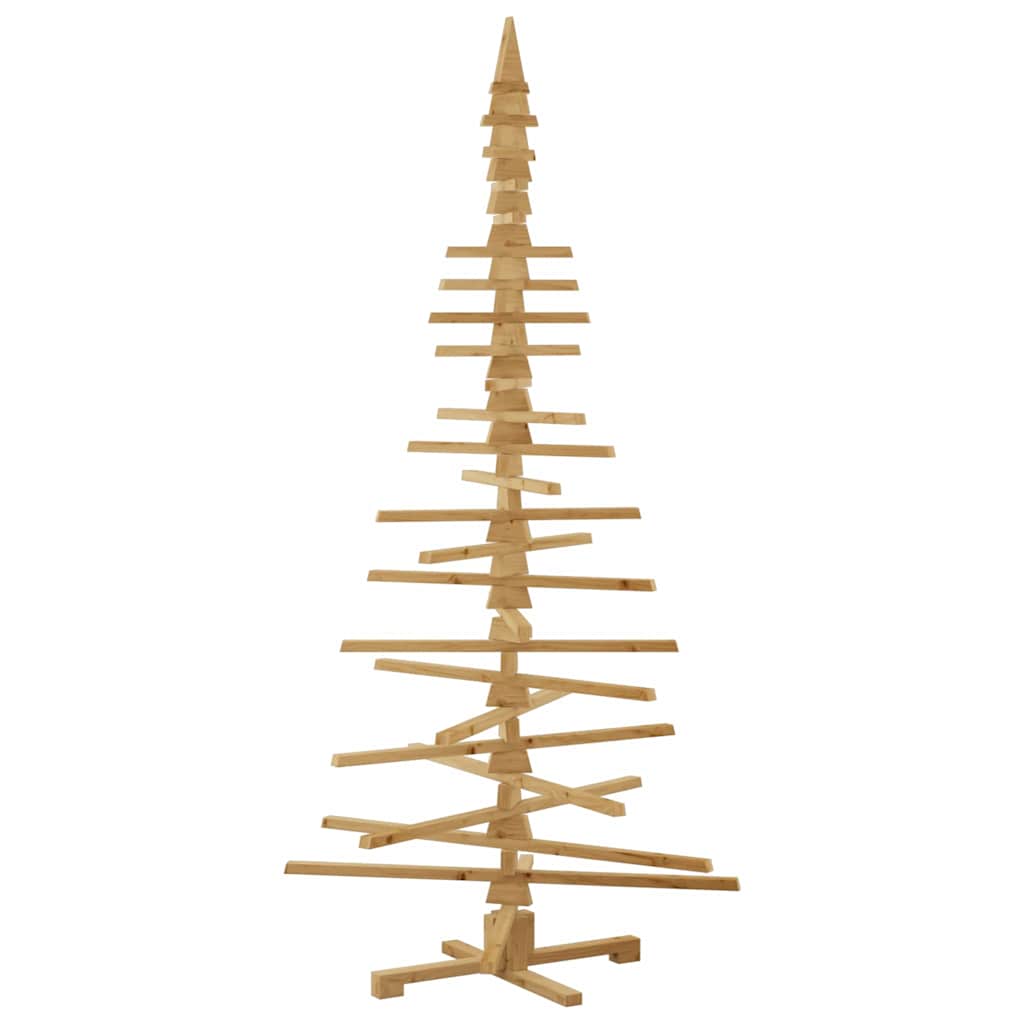 Wooden Christmas Tree with Stand Brown 82.7" Solid pine wood