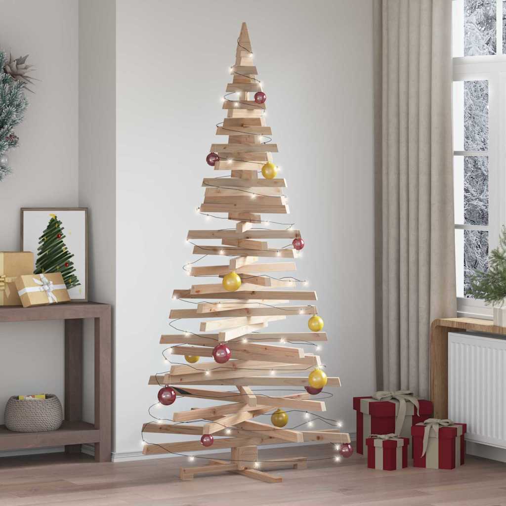 Christmas Trees with Stand Natural 82.7" Solid pine wood