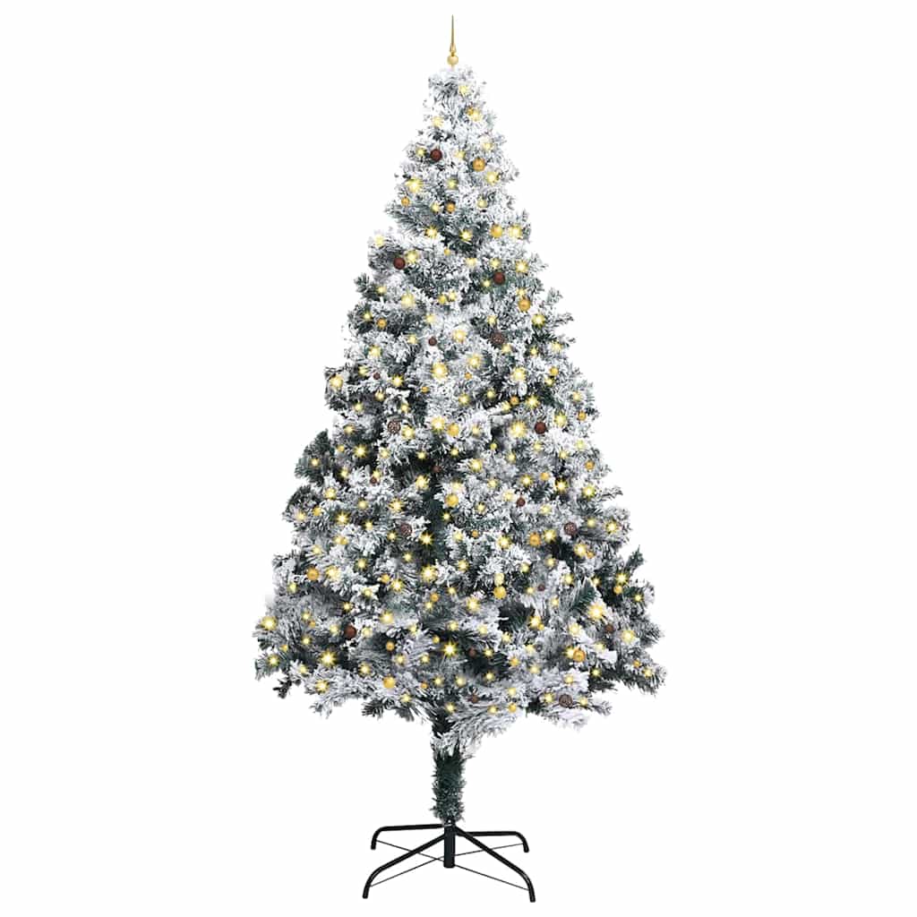 Artificial Pre-lit Christmas Tree with Ball Set Green 157.5