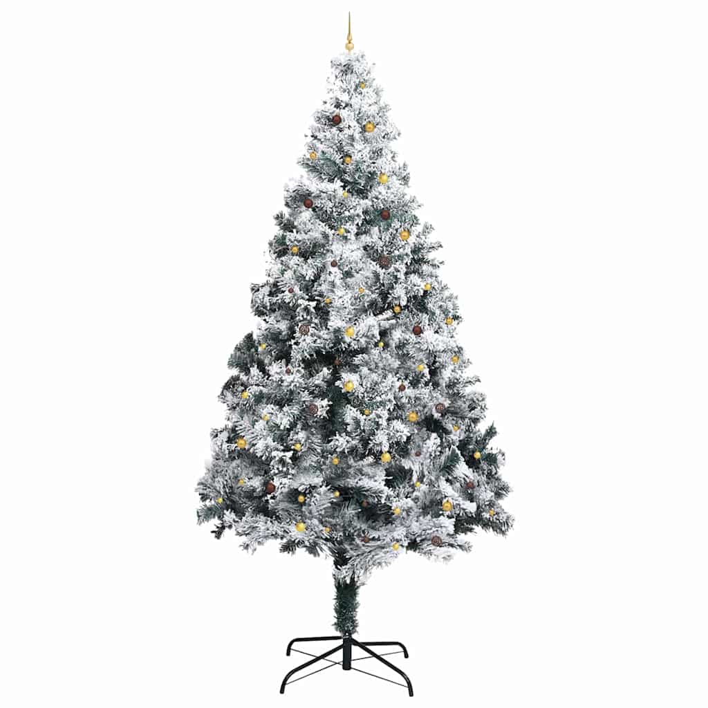 Artificial Pre-lit Christmas Tree with Ball Set Green 157.5