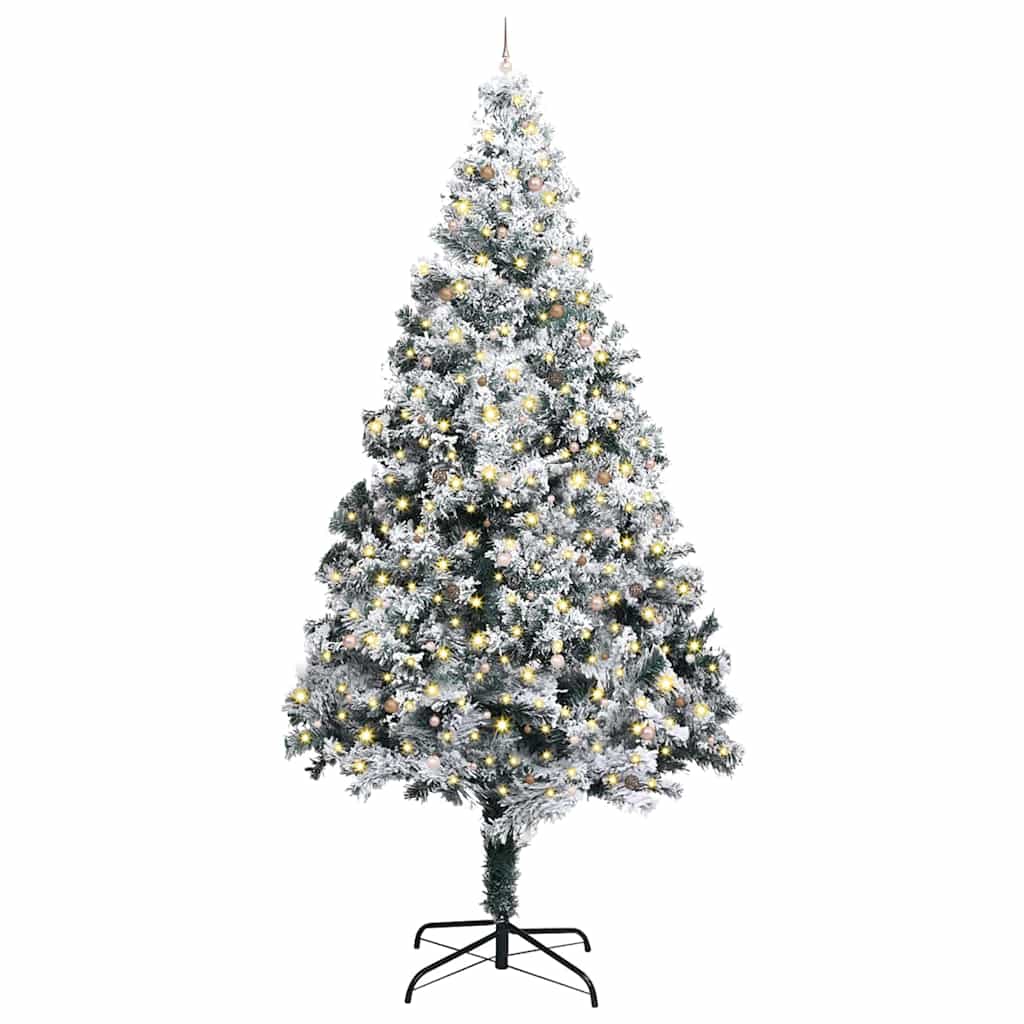 Artificial Pre-lit Christmas Tree with Ball Set Green 157.5